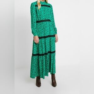 Knot &Tale dress‎ XL Green black cottage core boho modest dark romance grunge